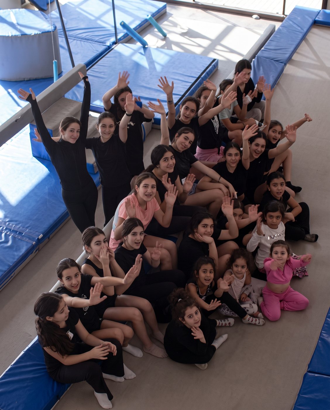 Camp group on the mats